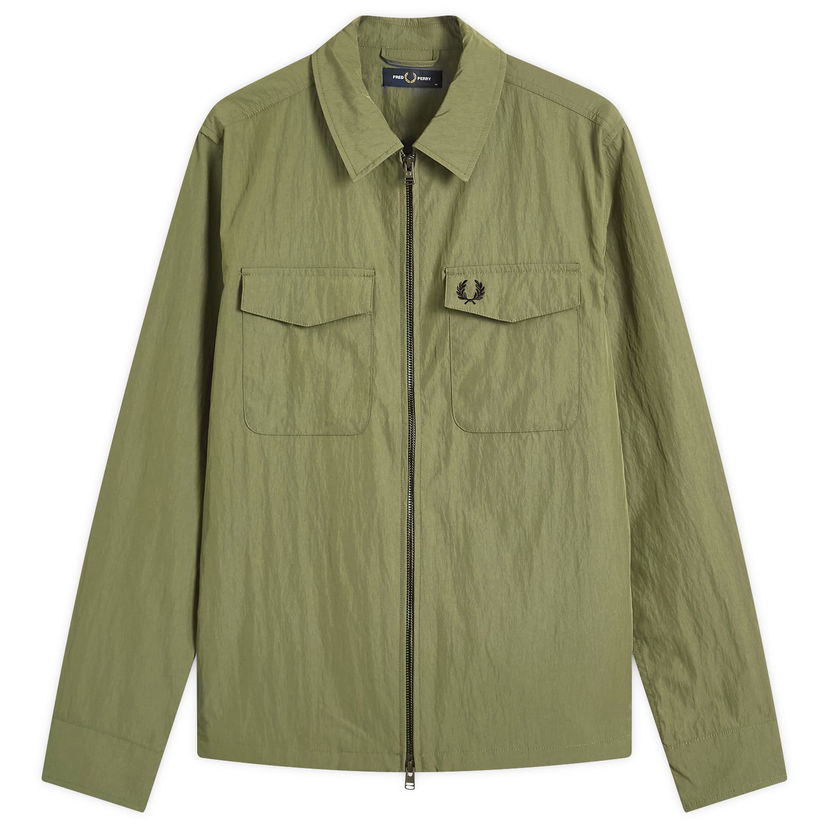 Košulja Fred Perry Fred Perry Zip Through Overshirt Zelena | M5684-X21