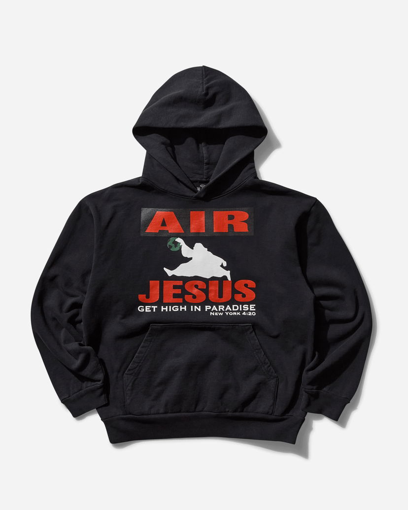 Dukserice PARADIS3 Air Jesus Hoodie Crna | PAAIRJESUSHOOD 1