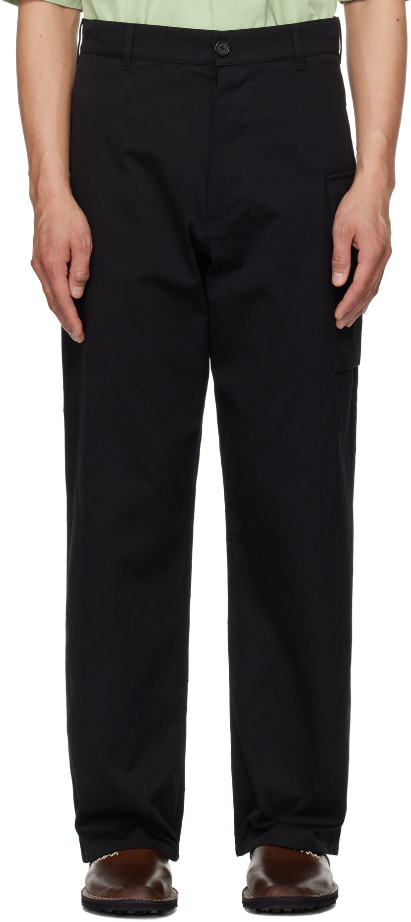 Cargo hlače Marni Marni Confetti Jacquard Cotton Trousers Crna | PUMU0095S1 UTC484