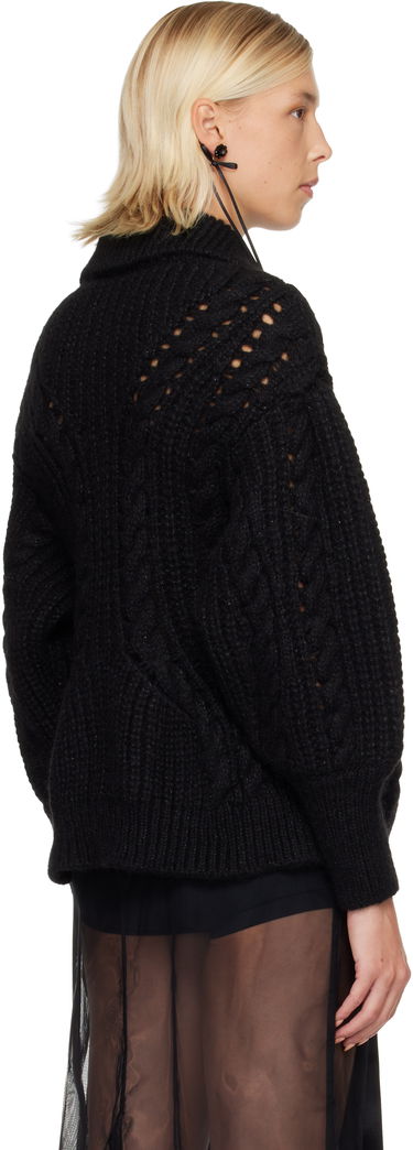 Džemper Simone Rocha Simone Rocha Sculpted Chunky Knit Cardigan Crna | MZMK1B 0665, 2