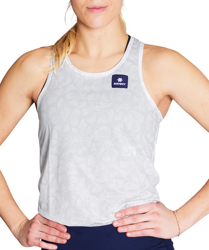Majica bez rukava Saysky Saysky Flower Combat Singlet Bijela | nwrsi31c-1030