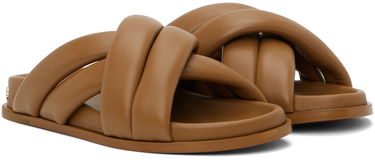 Tenisice i cipele Anine Bing Lizzie Padded Leather Slides Smeđa | A-14-4028-230, 3