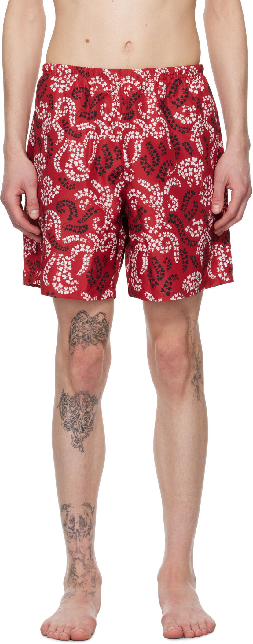 Bokserice LANVIN Lanvin Printed Swim Shorts Crvena | RM-SW0003-S003-P25