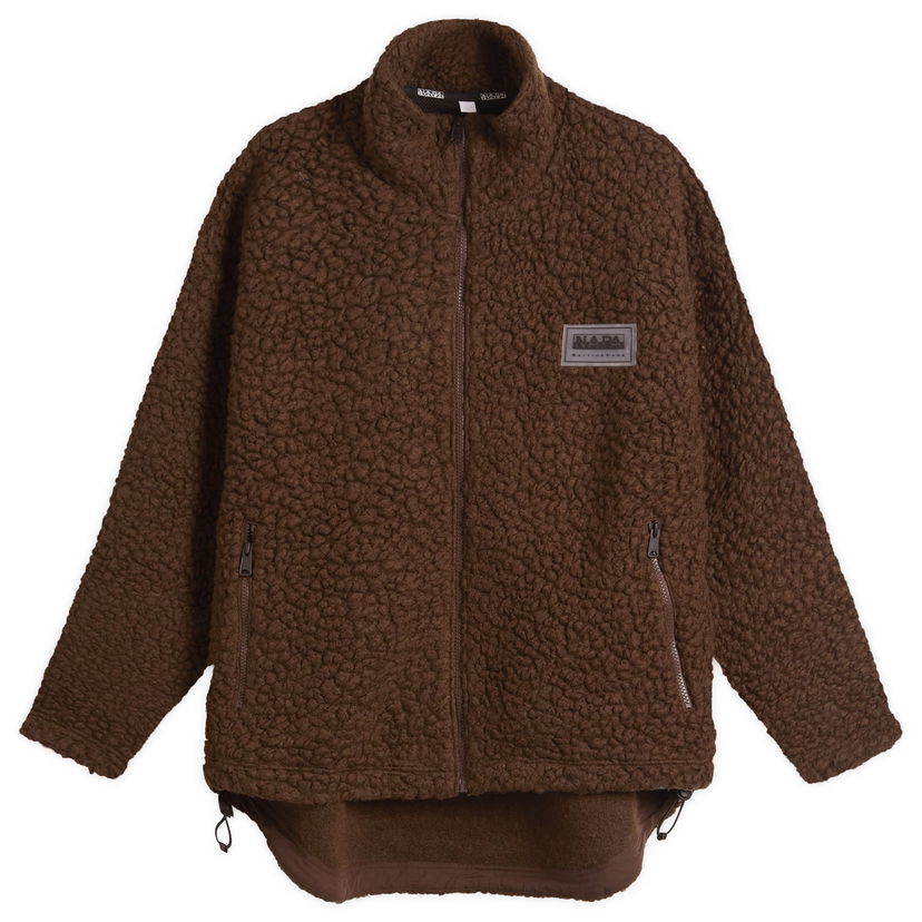 Jakna Napapijri Martine Rose Logo Fleece Jacket Smeđa | NP0A4IG7-WT1