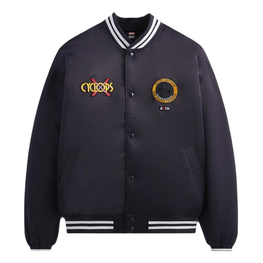 Bomber jakna KITH KITH X-Men Cyclops Satin Bomber Jacket Crna | KHM010321-432