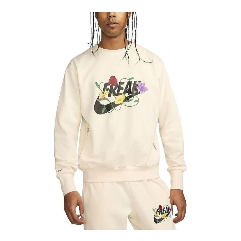 Dukserice Nike Giannis Graphic Basketball Crew Sweatshirt Bež | FJ9558-110
