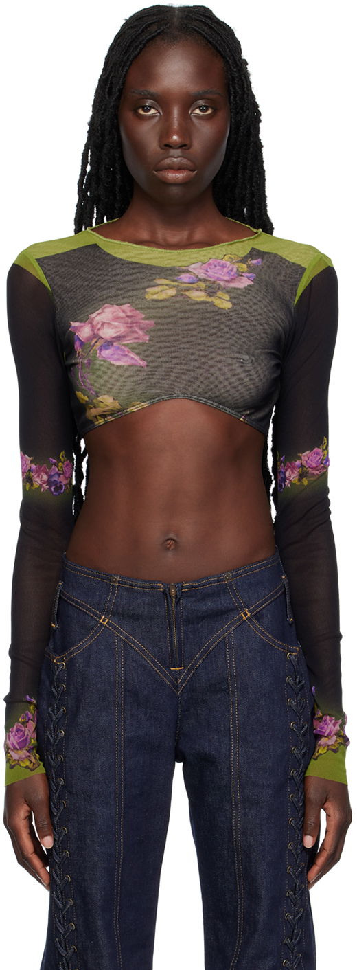 Crop top Jean Paul Gaultier Gaultier 'The Fleurs Petit Grand' Crop Top Višebojno | 23/12-F-TO080-T525-4000