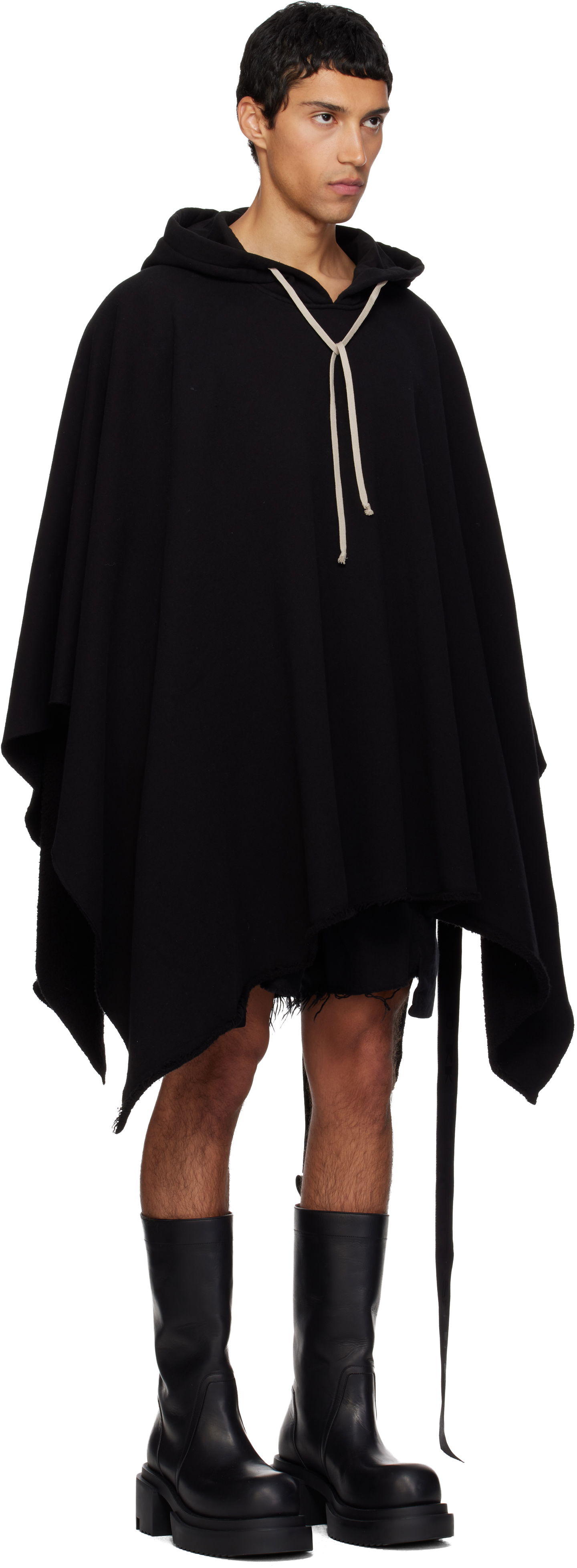 Dukserice Rick Owens DRKSHDW Poncho Hoodie Crna | DU02E7275 FSL, 1