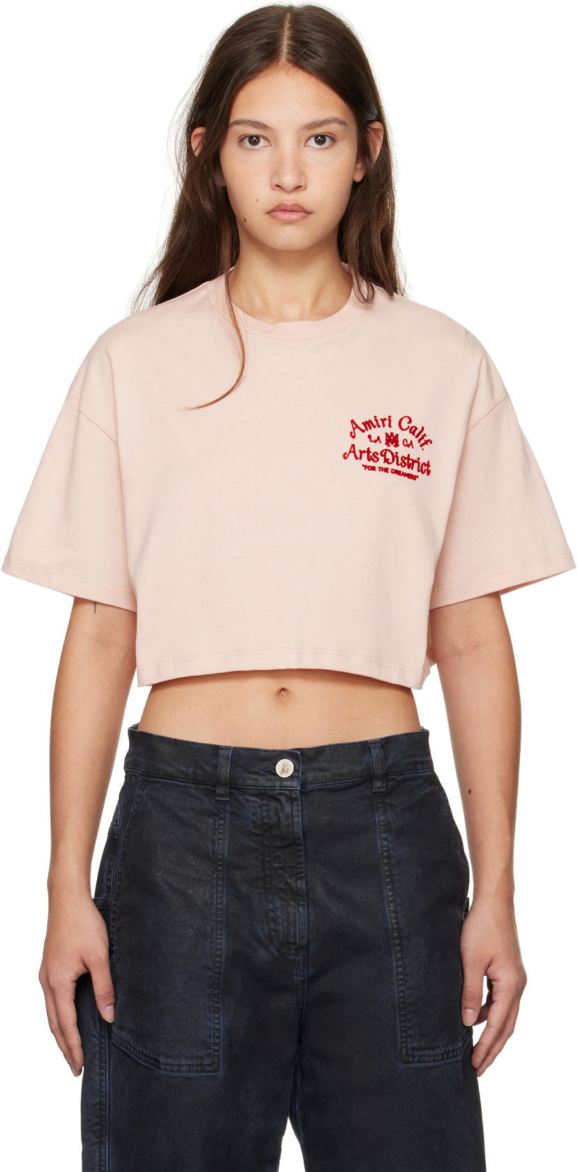 Crop top AMIRI 'Arts District' Crop T-Shirt Bež | AWJYTE1040
