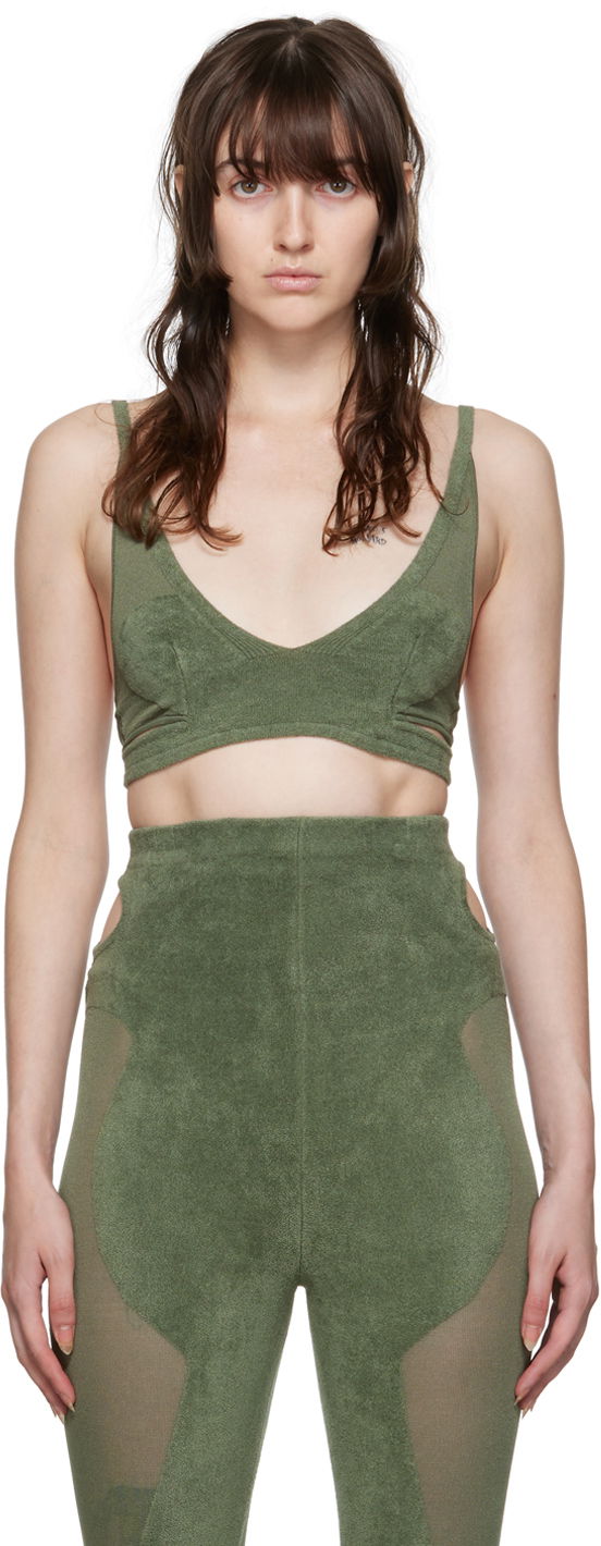Grudnjak Dion Lee Chenille Intarsia Bra Zelena | A7606P22