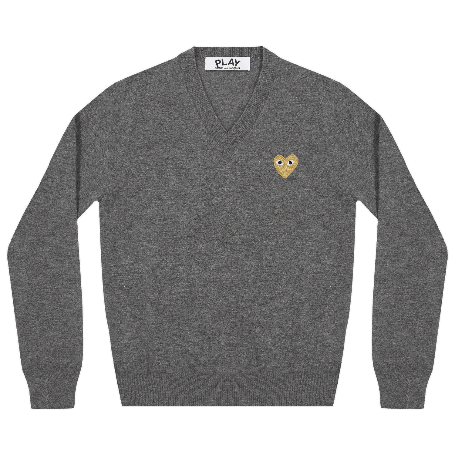 Džemper Comme des Garçons PLAY Heart V-Neck Pullover Siva | AZ N047 051 3, 0