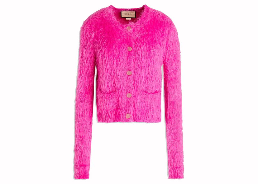 Džemper Gucci Brushed Knit Cardigan Pink Ružičasta | 697578 XKCEN 5614