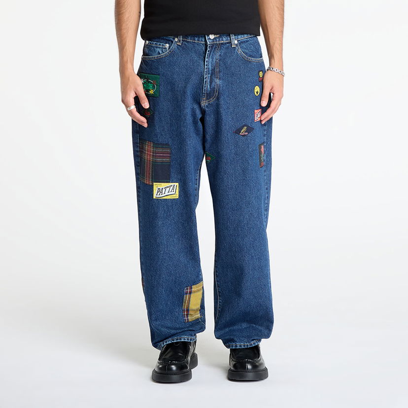 Jeans Patta Whole Lotta Labels Patched Denim Pants Plava | POC-AW25-4200-386-0006-197