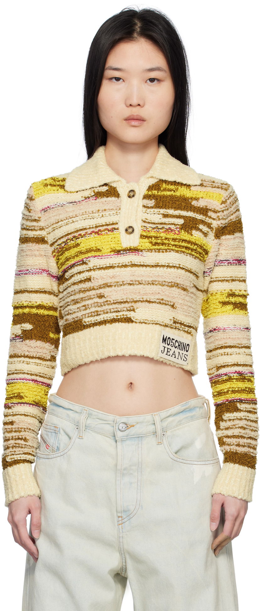 Džemper Moschino Moschino Jeans Cropped Pullover Polo Višebojno | 251K10922
