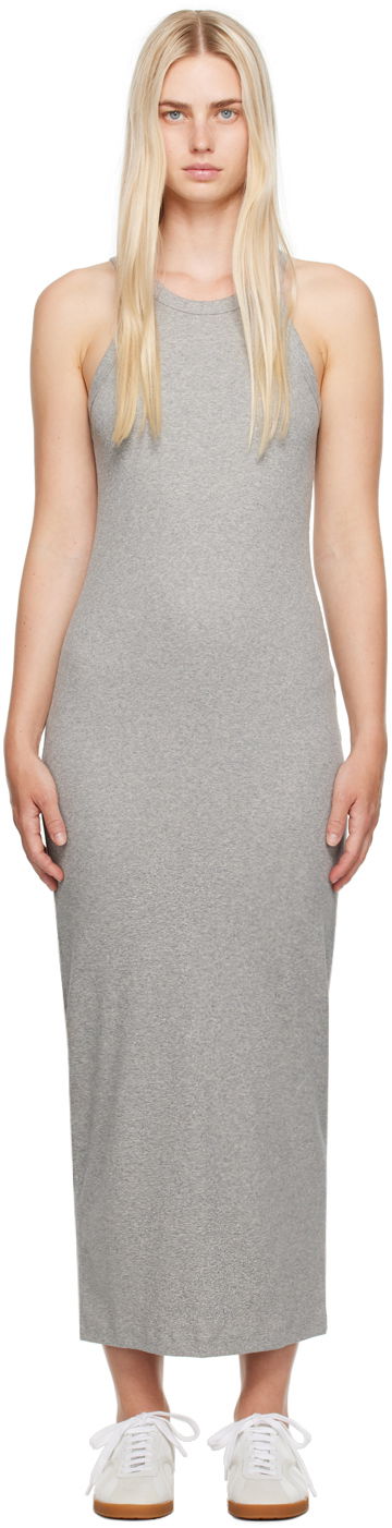 Haljina TOTEME Women's Curved Maxi Dress Siva | 243-WRD3766-FB0246