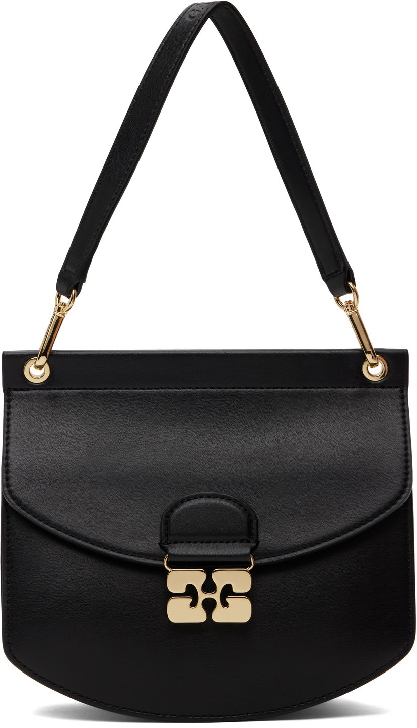 Ručna torbica GANNI Ganni Small Apo-G Shoulder Bag Crna | A6449