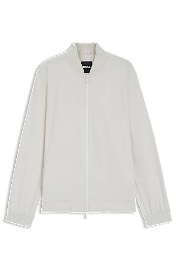 Bomber jakna BOSS Performance-Stretch Water-Repellent Jacket Bijela | 50545795