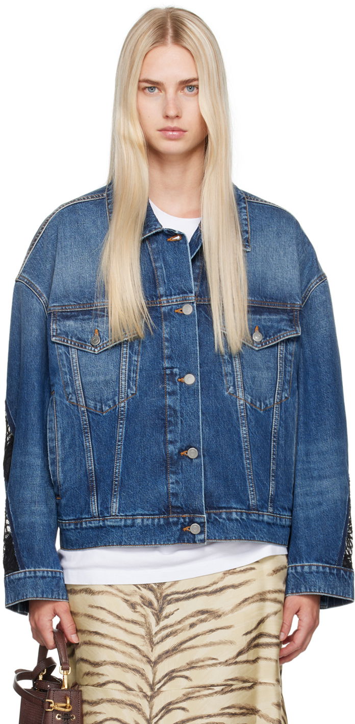 Jakna Stella McCartney Faded Denim Jacket Plava | 6D03153SPH85