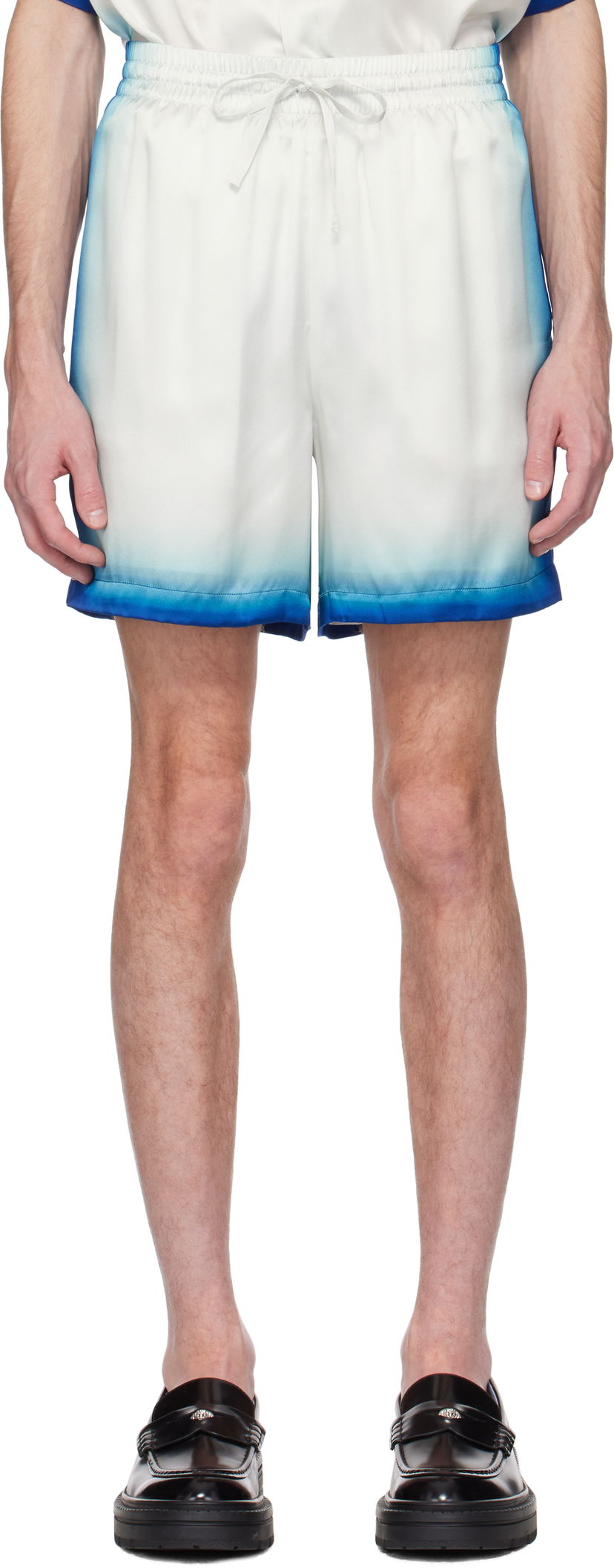 Kratke hlače Casablanca Casablanca 'Casa Way' Skate Silk Shorts Plava | MS25-TR-012-03