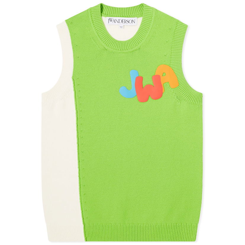 Džemper JW Anderson JWA Two Tone Vest Zelena | KW1166-YN0348-500