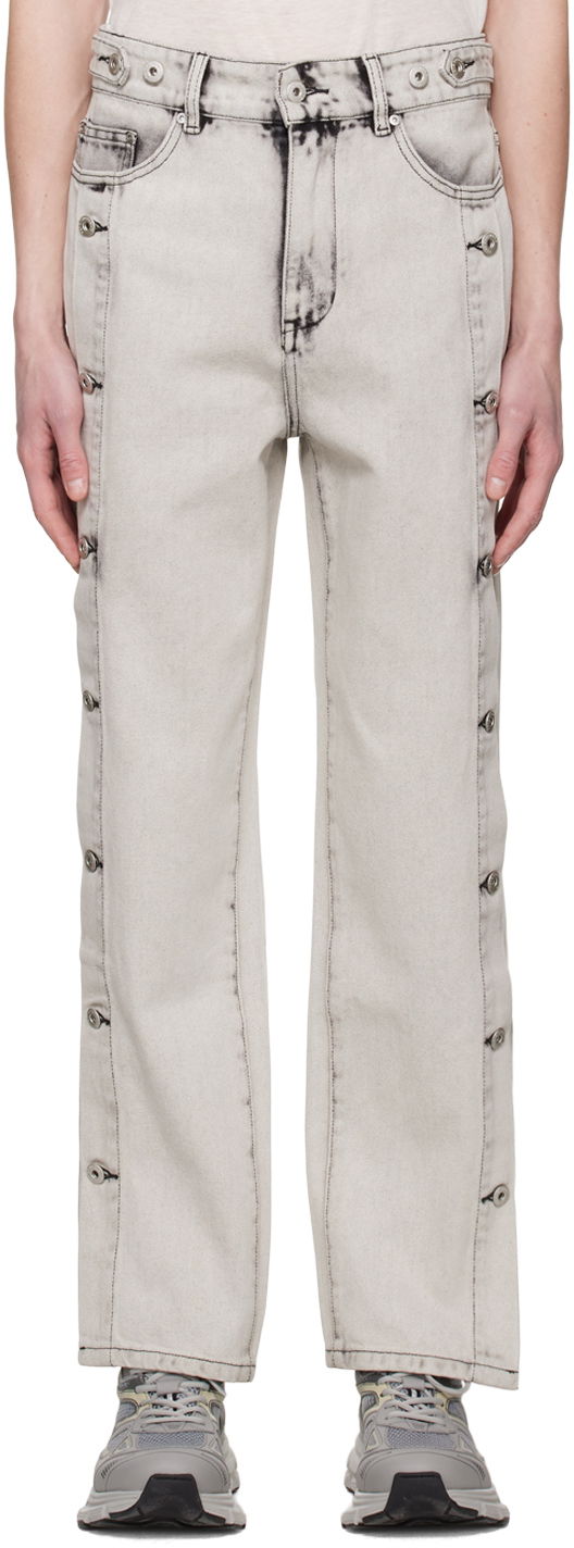 Jeans Feng Chen Wang Feng Chen Wang Side Release Jeans Siva | FUS15TR08
