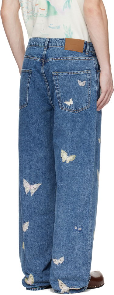 Jeans OUR LEGACY Our Legacy Vast Cut Butterfly Embroidered Jeans Plava | M2255VCI, 2