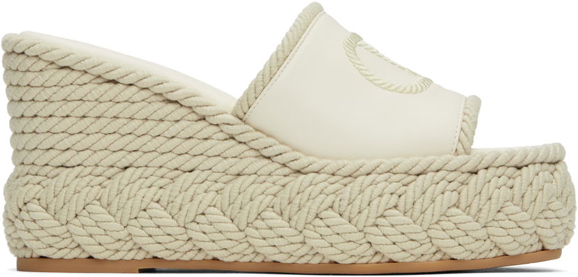 Tenisice i cipele Valentino Valentino Garavani VLogo Torchon Wedge Slide Sandals Bež | 6W2S0KC5YWI