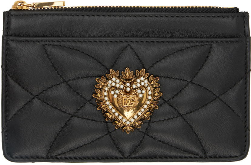Novčanik Dolce & Gabbana Black Medium Devotion Card Holder Crna | BI1261AV967