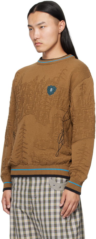 Džemper KIKO KOSTADINOV Fitz Textured Knit Crewneck Sweater Smeđa | KKAW25KN03-95, 3