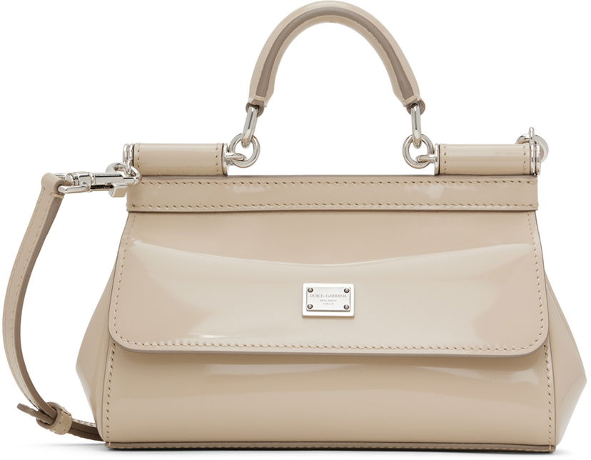 Ručna torbica Dolce & Gabbana Beige Kim Kardashian Edition Small Sicily Bag Bež | BB7116 AI413