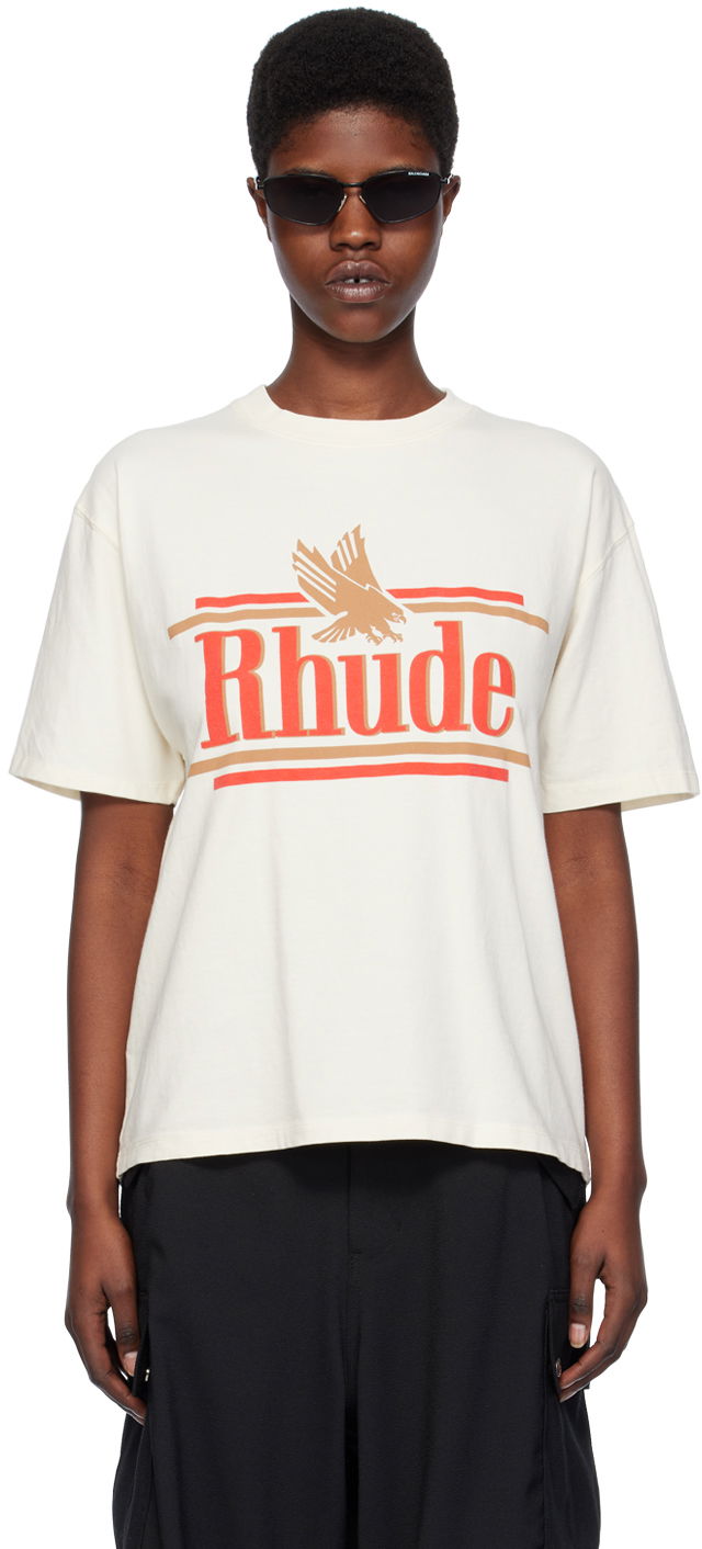 Majica kratkih rukava Rhude Rossa T-Shirt "Off-White" Bež | RHPS24TT10012611