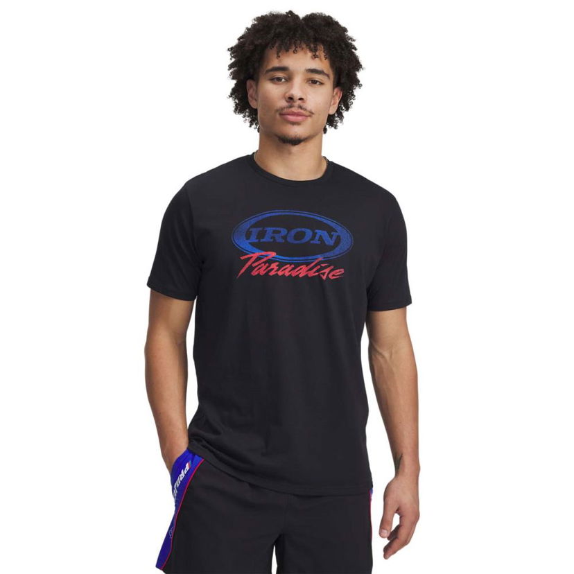 Majica kratkih rukava Under Armour Project Rock Iron Paradise T-Shirt Crna | 1389945-001