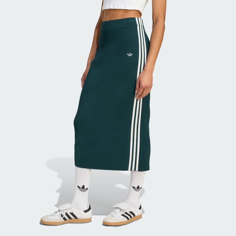 Suknja adidas Performance Adicolor 3-Stripes Knit Skirt Zelena | JW2662