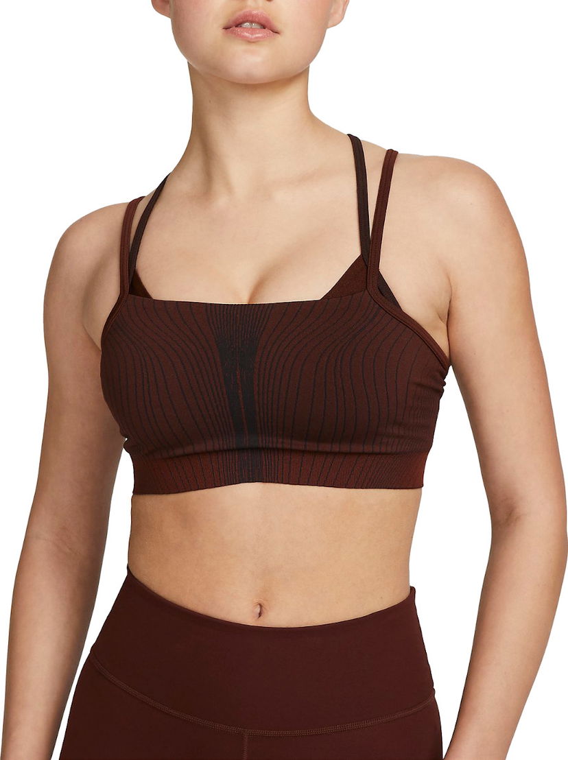 Grudnjak Nike Yoga Dri-FIT ADV Indy Sports Bra Smeđa | dm0549-217