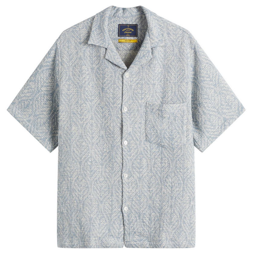 Košulja Portuguese Flannel Portuguese Flannel Pascal Jacquard Vacation Shirt Plava | SS25-070-SKB
