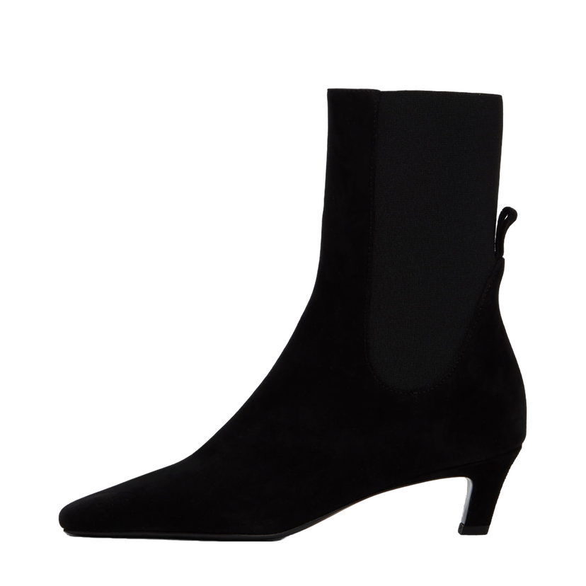 Tenisice i cipele TOTEME The Mid Heel Suede Boots Crna | 221-907-836