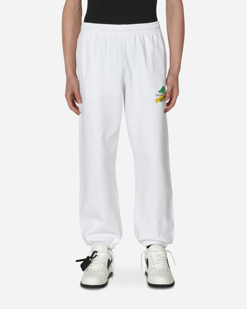 Trenirka Off-White Brush Arrow Slim Sweatpants White Bijela | OMCH029S23FLE002 0184