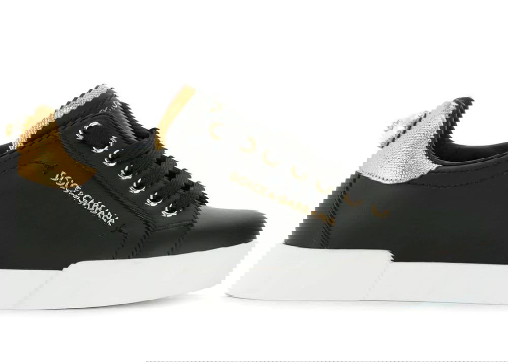 Tenisice i cipele Dolce & Gabbana Portofino Black Gold Pearl W Crna | CK1602AN2988E831, 0