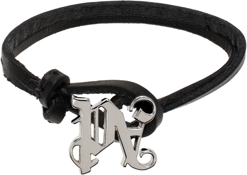 Narukvica Palm Angels Palm Angels Cord Monogram Bracelet Crna | PMOA054S25MAT0011072