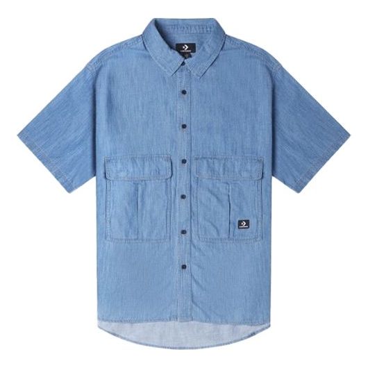Košulja Converse Elevated Chambray Shirt Plava | 10025438-A01