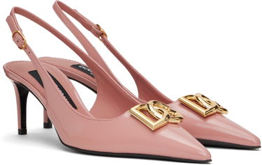 Tenisice i cipele Dolce & Gabbana Dolce&Gabbana Polished Calfskin Slingback Heels Ružičasta | CG0894 A1037, 3