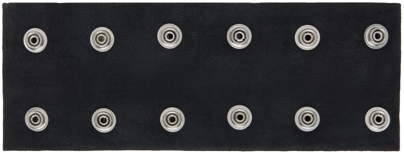 Ogrlica Rick Owens DRKSHDW Concordians Strobe Snap-Button Neck Band Choker Crna | DA02E7475 BW