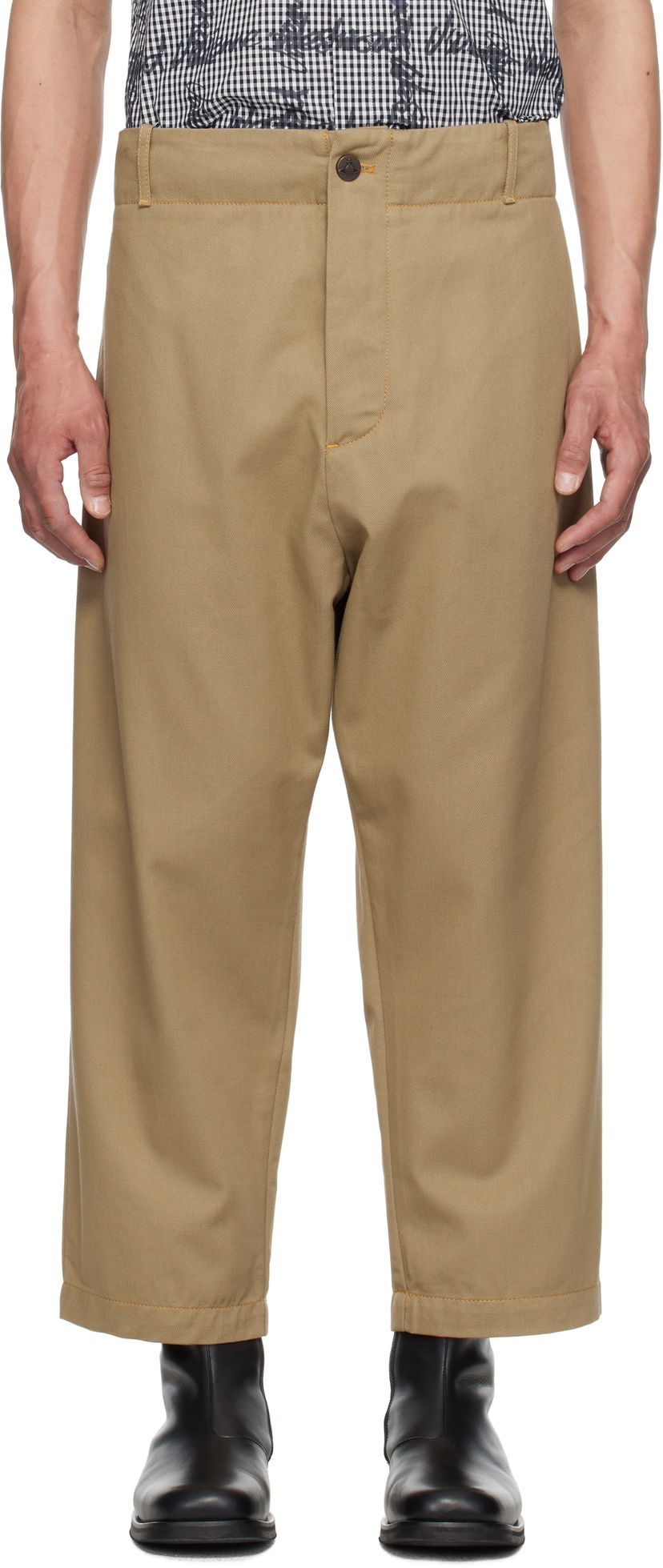 Hlače Vivienne Westwood Vivienne Westwood Alien Trousers Bež | 39020009-W011Y-