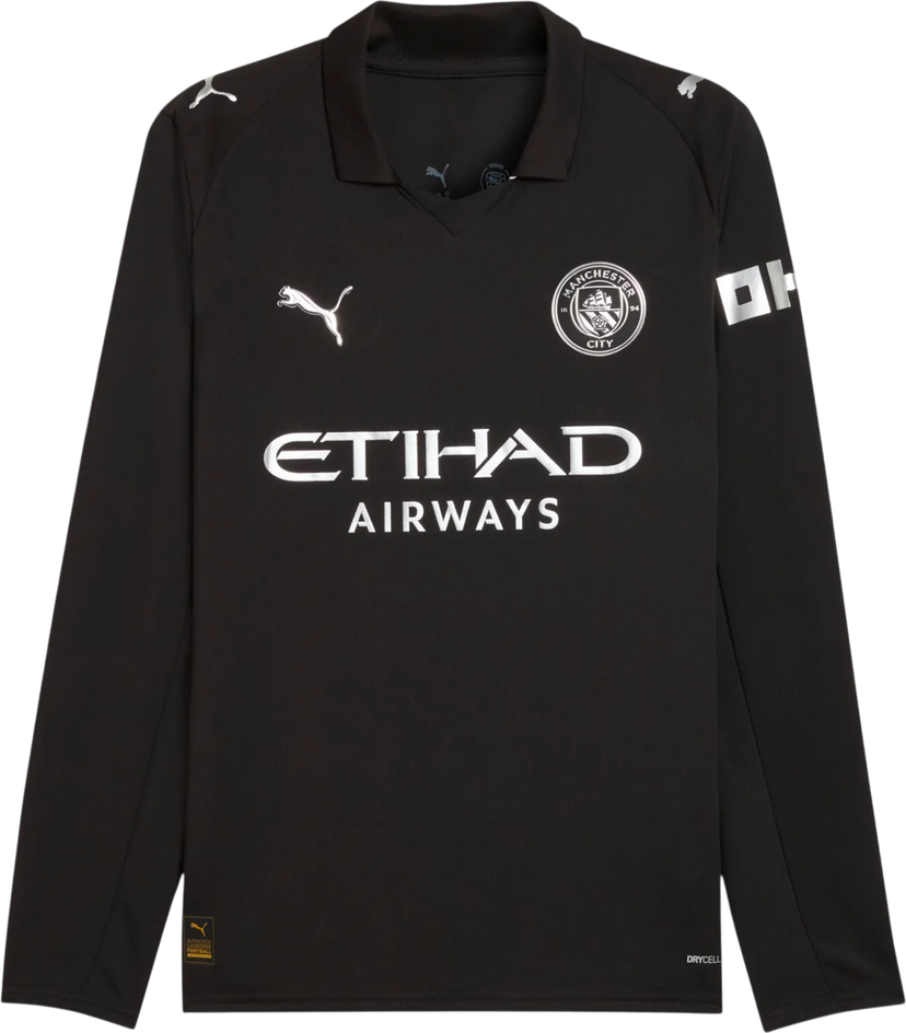 Dres Puma Manchester City Away Replica Jersey LS 2025/26 Crna | 780351-02