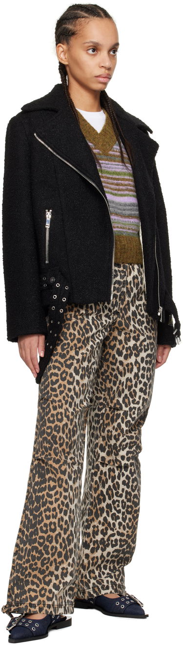 Jakna GANNI GANNI Textured Boucle Wool Jacket Crna | W0026, 3