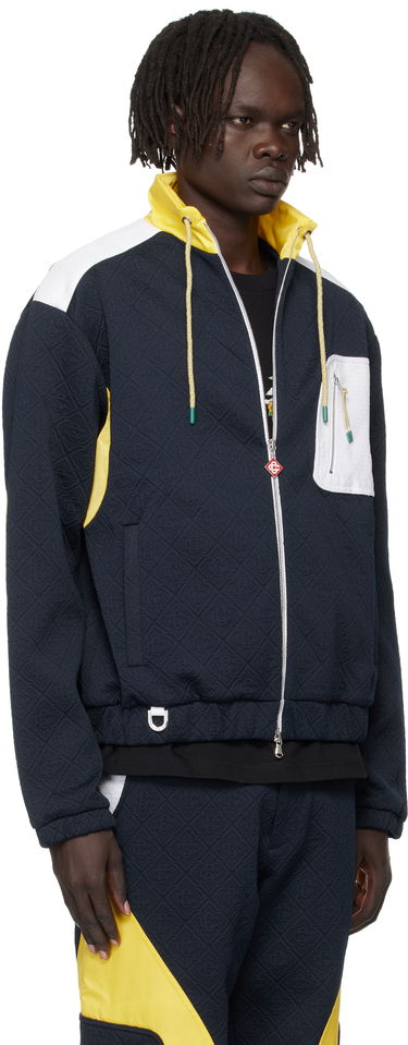 Jakna Casablanca Casablanca Jacquard Nylon Jacket Tamnoplava | MPF25-JK-389-02, 1