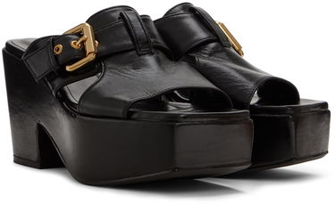 Odjeća BY FAR BY FAR Lenka Platform Heeled Sandals Crna | 22SSLNKMBLGLS, 3