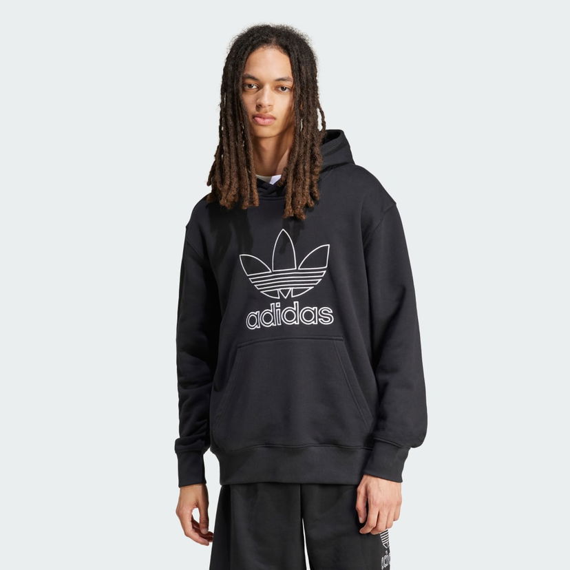 Dukserice adidas Performance Outline Trefoil Hoodie Crna | JP1079