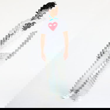 Majica kratkih rukava Comme des Garçons Comme des Garçons PLAY Print T-Shirt Bijela | AX-T803 WHITE, 8