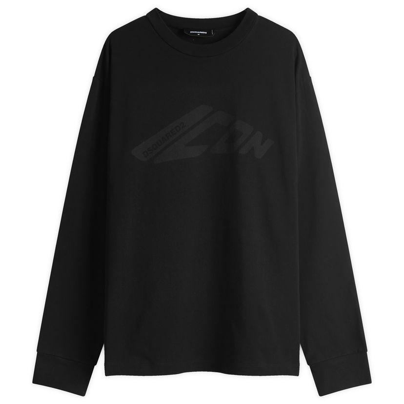 Dukserice DSQUARED2 ICON Loose Fit Long Sleeve T-Shirt, Size Large Crna | S79GC0108-S24583-900